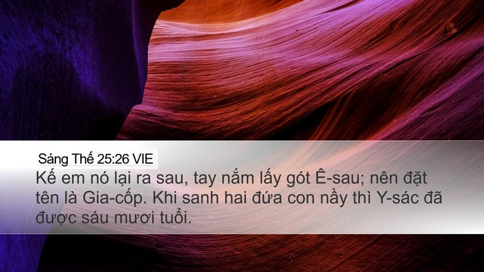 Sáng Thế 25:26 VIE Bible Verse Image