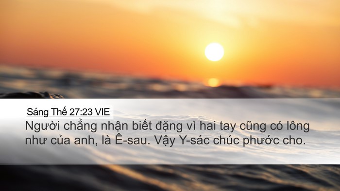 Sáng Thế 27:23 VIE Bible Verse Image