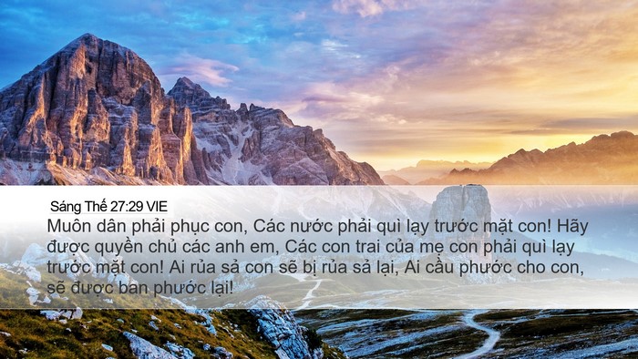 Sáng Thế 27:29 VIE Bible Verse Image