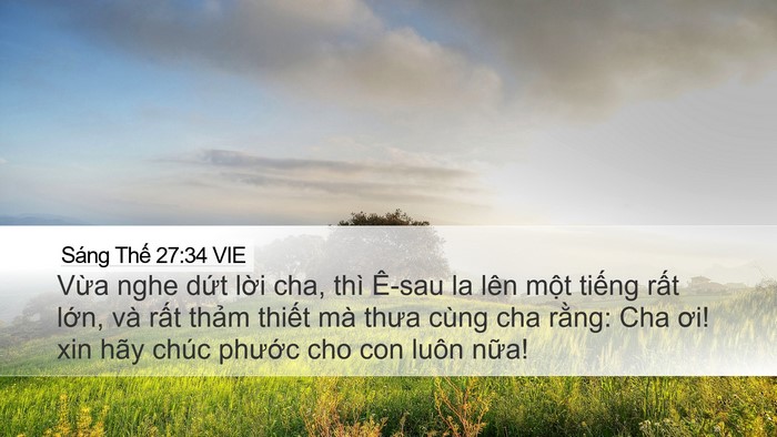 Sáng Thế 27:34 VIE Bible Verse Image