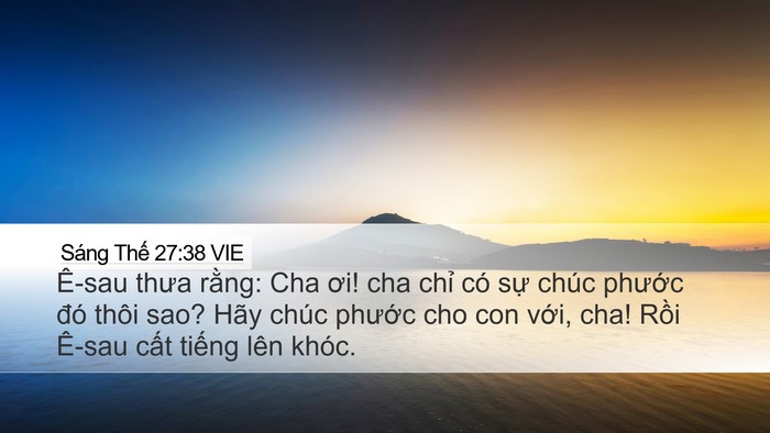 Sáng Thế 27:38 VIE Bible Verse Image