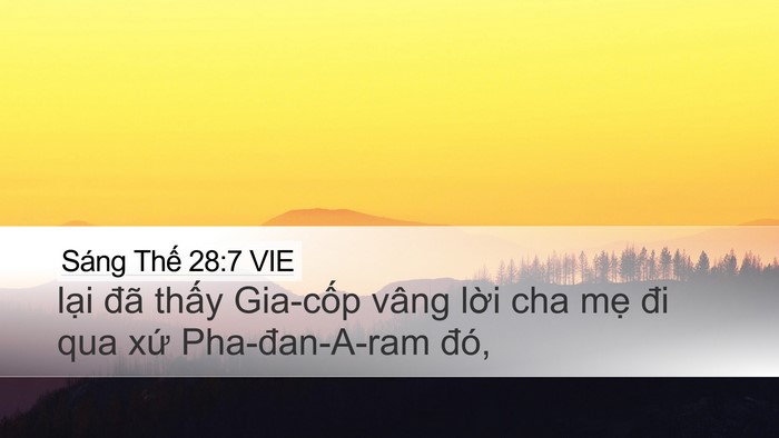 Sáng Thế 28:7 VIE Bible Verse Image