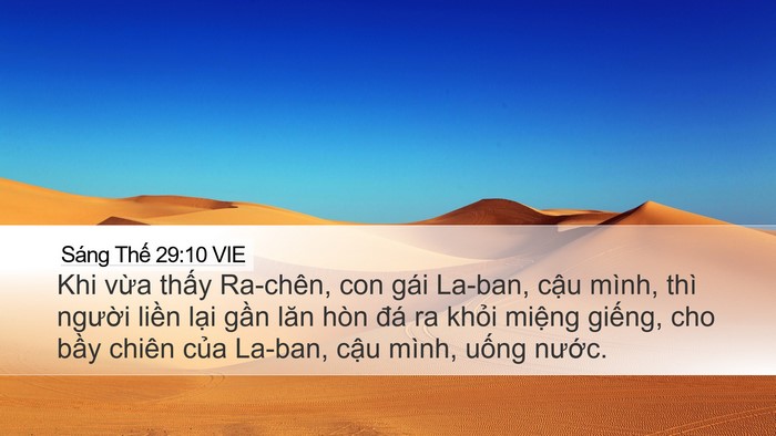 Sáng Thế 29:10 VIE Bible Verse Image