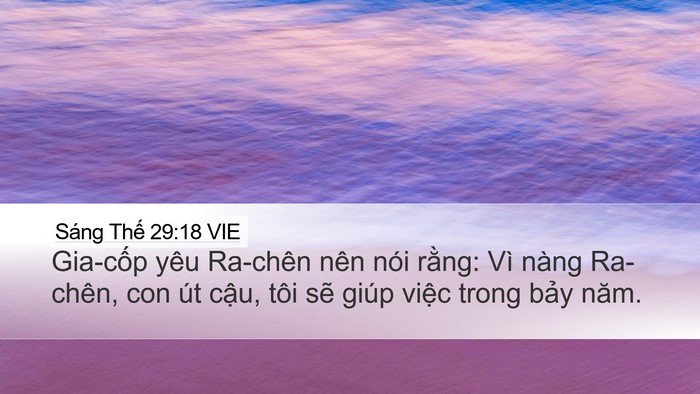 Sáng Thế 29:18 VIE Bible Verse Image