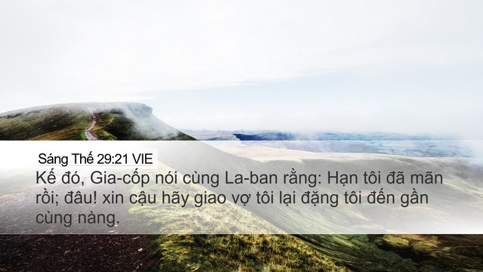 Sáng Thế 29:21 VIE Bible Verse Image