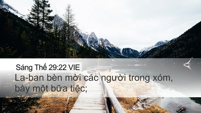 Sáng Thế 29:22 VIE Bible Verse Image