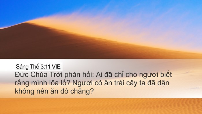 Sáng Thế 3:11 VIE Bible Verse Image