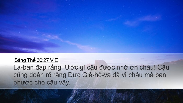 Sáng Thế 30:27 VIE Bible Verse Image