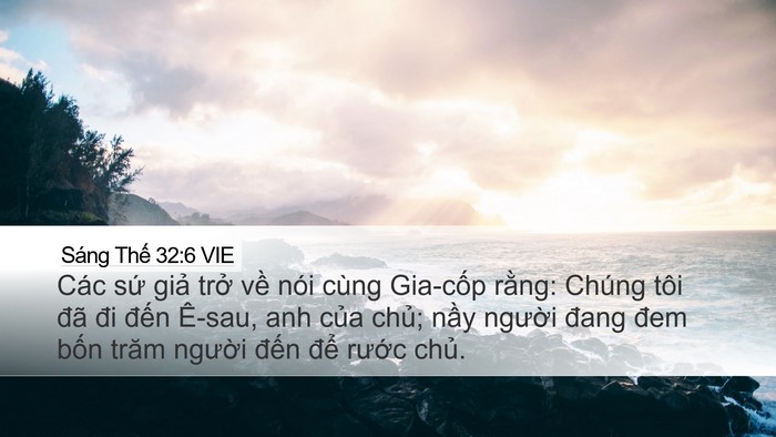 Sáng Thế 32:6 VIE Bible Verse Image