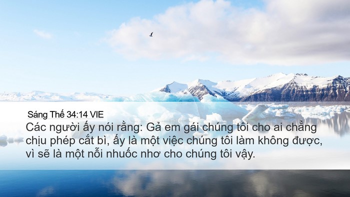 Sáng Thế 34:14 VIE Bible Verse Image