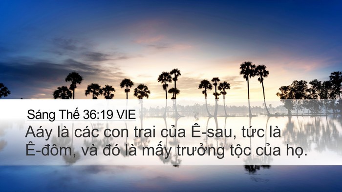 Sáng Thế 36:19 VIE Desktop Wallpaper - Aáy là các con trai của Ê-sau, tức là - Desktop Bible Verse Wallpaper