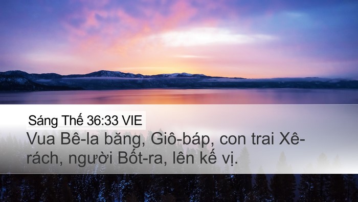 Sáng Thế 36:33 VIE Bible Verse Image