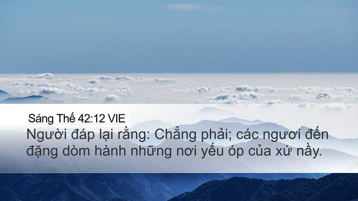 Sáng Thế 42:12 VIE Bible Verse Image