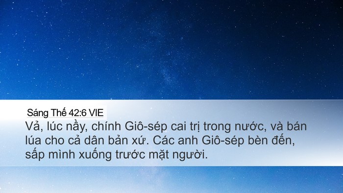 Sáng Thế 42:6 VIE Bible Verse Image