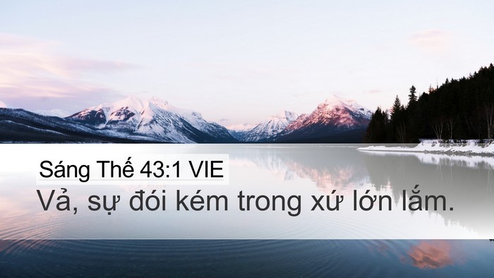Sáng Thế 43:1 VIE Bible Verse Image