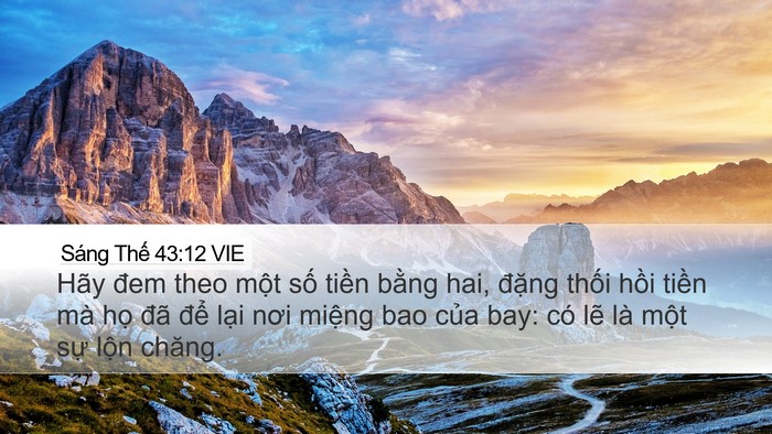 Sáng Thế 43:12 VIE Bible Verse Image