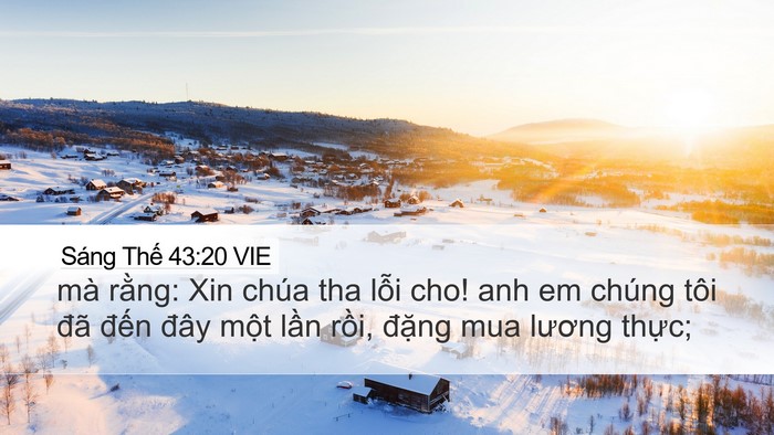 Sáng Thế 43:20 VIE Bible Verse Image