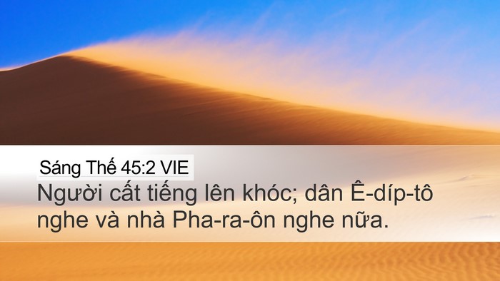 Sáng Thế 45:2 VIE Bible Verse Image