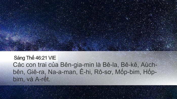 Sáng Thế 46:21 VIE Bible Verse Image