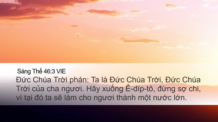 Sáng Thế 46:3 VIE Bible Verse Image