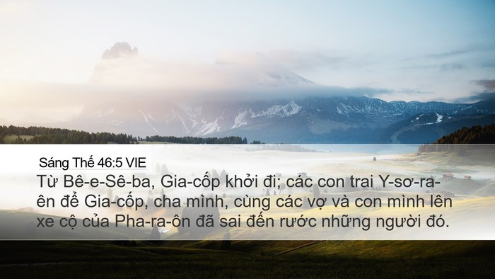 Sáng Thế 46:5 VIE Bible Verse Image
