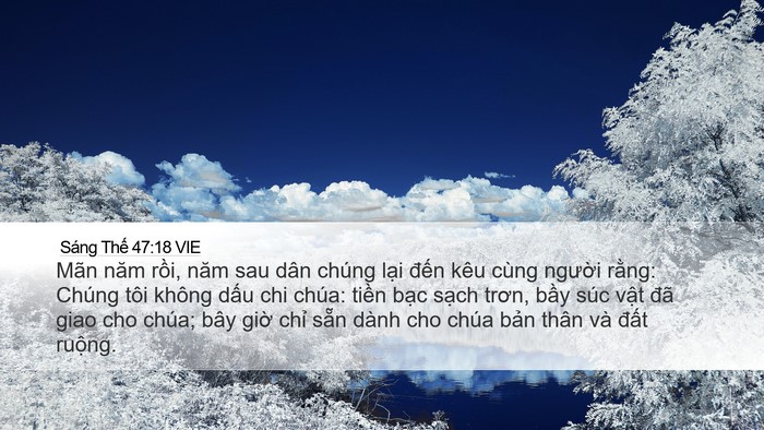 Sáng Thế 47:18 VIE Bible Verse Image