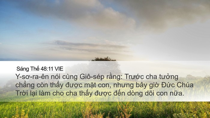 Sáng Thế 48:11 VIE Bible Verse Image