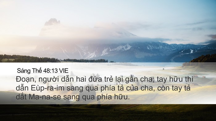 Sáng Thế 48:13 VIE Bible Verse Image
