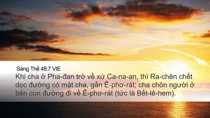Sáng Thế 48:7 VIE Bible Verse Image