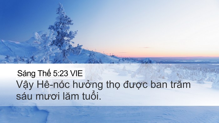 Sáng Thế 5:23 VIE Desktop Wallpaper - Vậy Hê-nóc hưởng thọ được ban trăm - Desktop Bible Verse Wallpaper