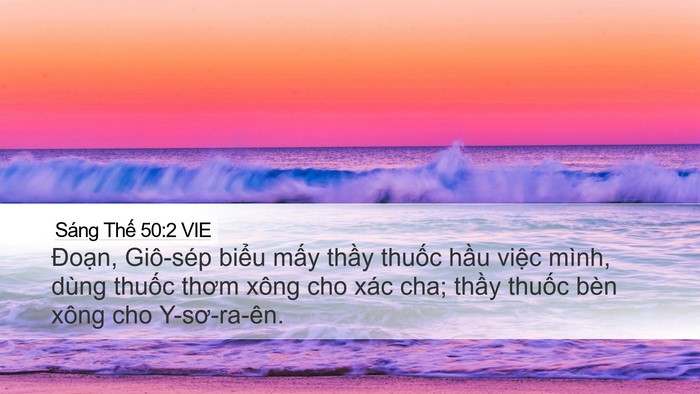 Sáng Thế 50:2 VIE Bible Verse Image