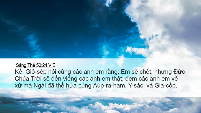 Sáng Thế 50:24 VIE Bible Verse Image