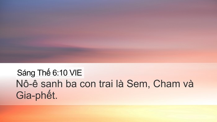 Sáng Thế 6:10 VIE Bible Verse Image