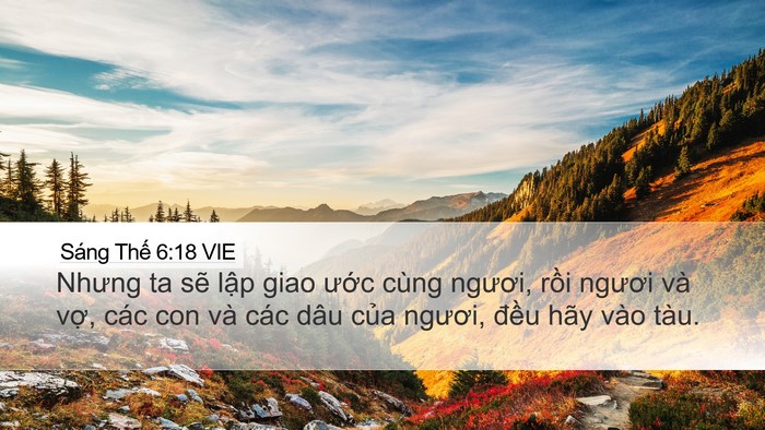 Sáng Thế 6:18 VIE Bible Verse Image