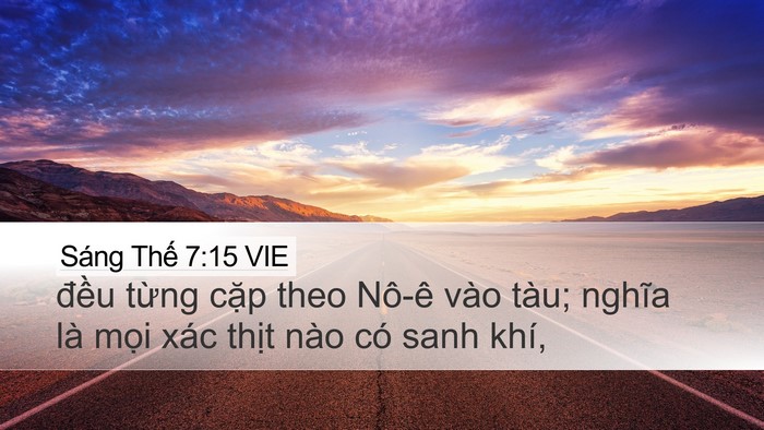 Sáng Thế 7:15 VIE Bible Verse Image