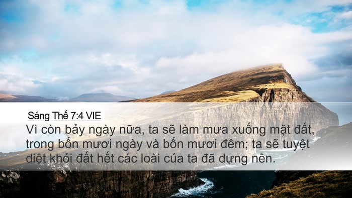 Sáng Thế 7:4 VIE Bible Verse Image