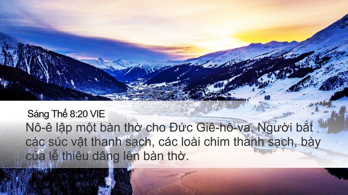 Sáng Thế 8:20 VIE Bible Verse Image