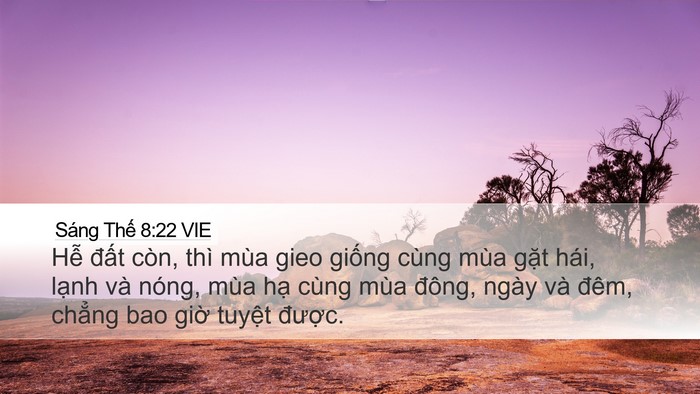 Sáng Thế 8:22 VIE Bible Verse Image