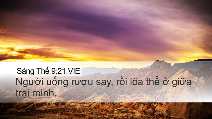 Sáng Thế 9:21 VIE Bible Verse Image