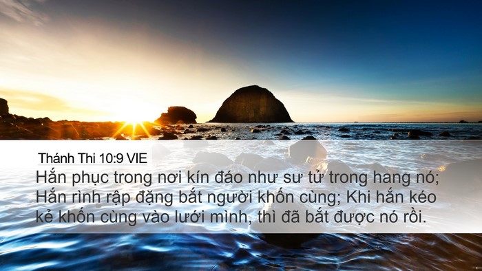 Thánh Thi 10:9 VIE Bible Verse Image