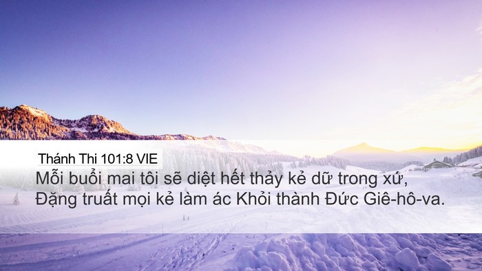 Thánh Thi 101:8 VIE Bible Verse Image