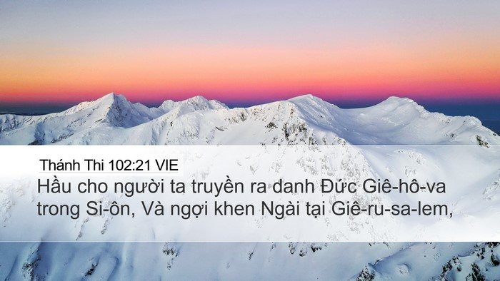 Thánh Thi 102:21 VIE Bible Verse Image