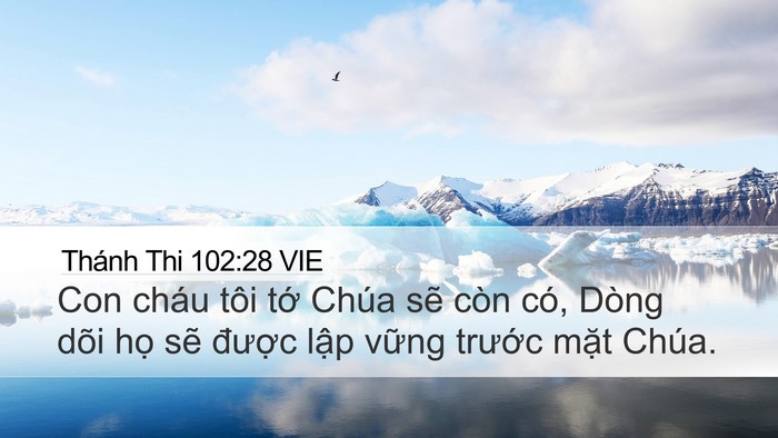 Thánh Thi 102:28 VIE Bible Verse Image