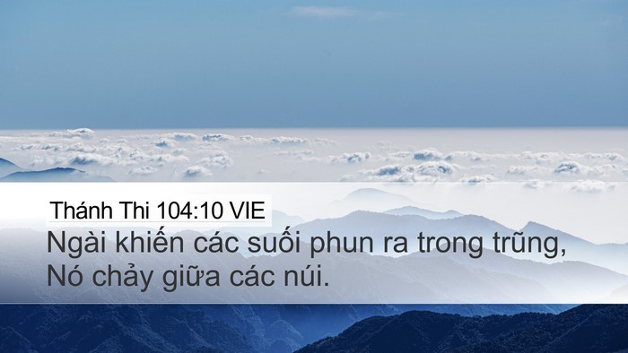 Thánh Thi 104:10 VIE Bible Verse Image