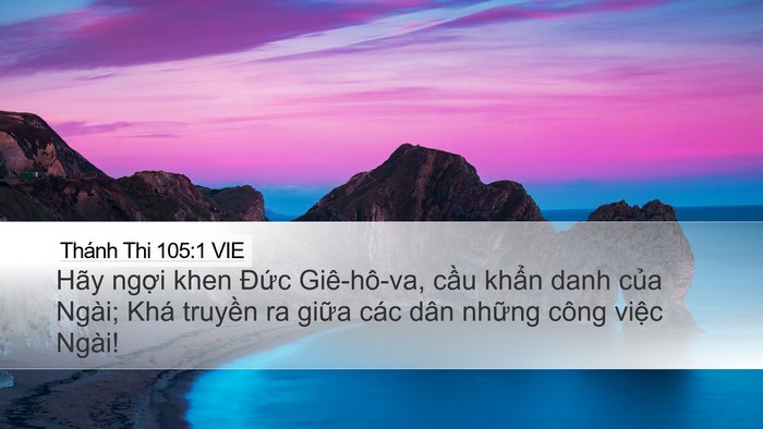 Thánh Thi 105:1 VIE Bible Verse Image