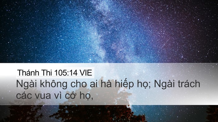 Thánh Thi 105:14 VIE Bible Verse Image
