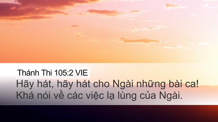 Thánh Thi 105:2 VIE Bible Verse Image