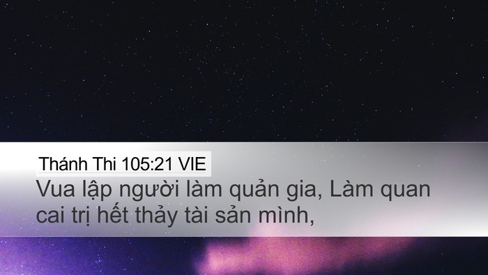 Thánh Thi 105:21 VIE Bible Verse Image