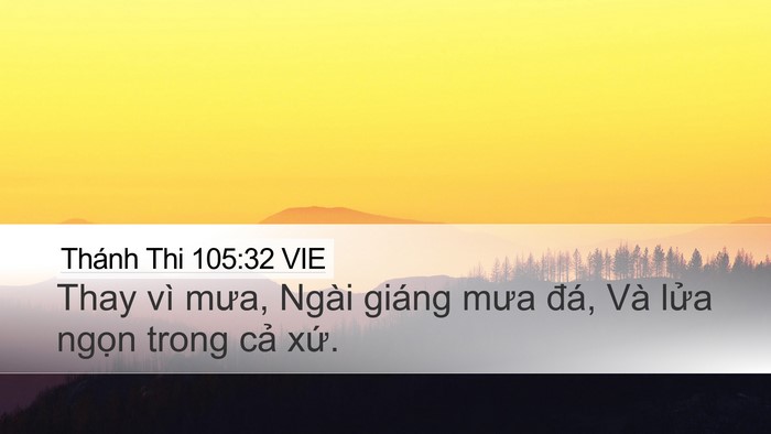 Thánh Thi 105:32 VIE Bible Verse Image