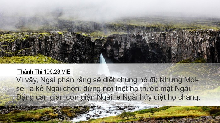 Thánh Thi 106:23 VIE Bible Verse Image